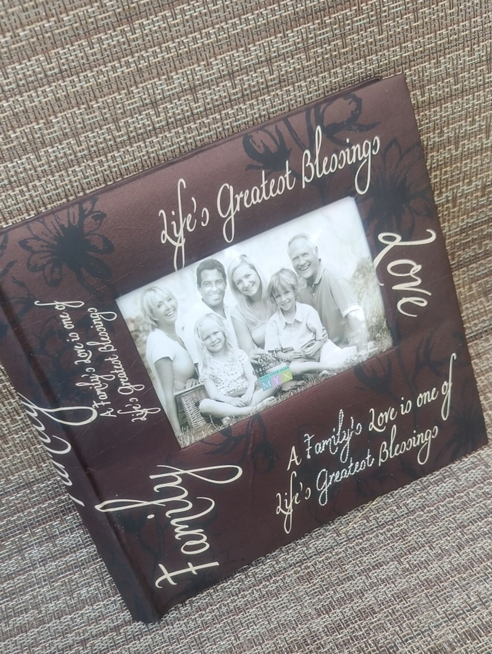 Family Love Photo Frame , Album- Brown "Life's Greatest Blessings"